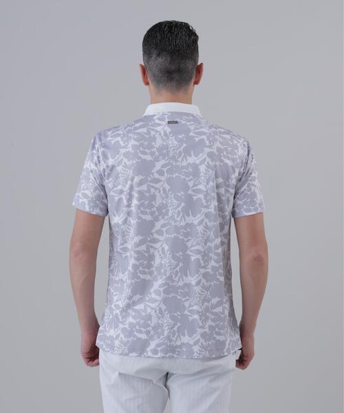 St ANDREWS（セントアンドリュース）の「【吸水速乾】COOLMAXシャドーボタニカルプリント半袖ポロシャツ (MENS)（ポロシャツ・メンズ・ベージュ/ホワイト・LL/L/M）」の19枚目の写真