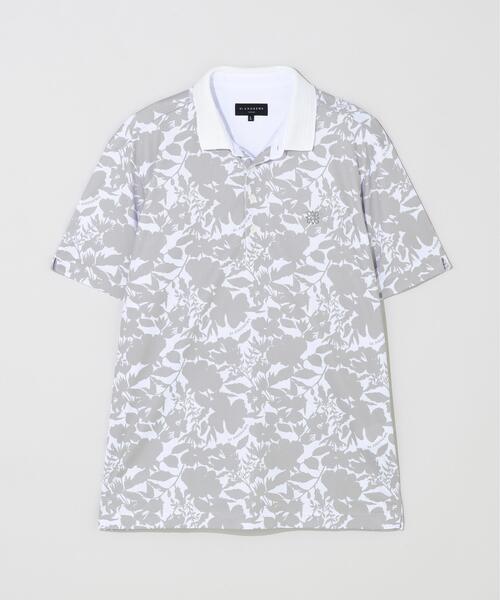 St ANDREWS（セントアンドリュース）の「【吸水速乾】COOLMAXシャドーボタニカルプリント半袖ポロシャツ (MENS)（ポロシャツ・メンズ・ベージュ/ホワイト・LL/L/M）」の3枚目の写真