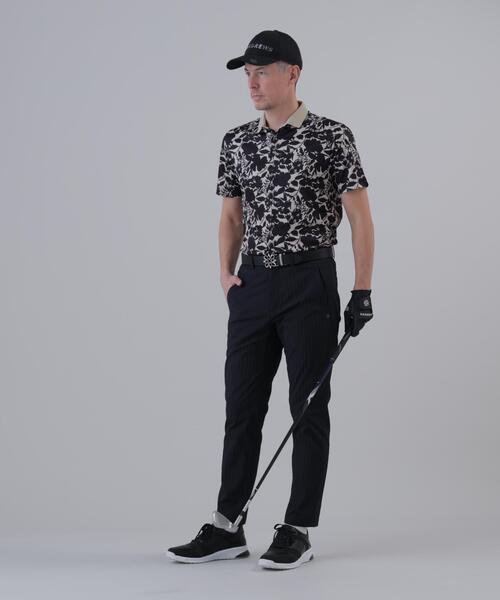 St ANDREWS（セントアンドリュース）の「【吸水速乾】COOLMAXシャドーボタニカルプリント半袖ポロシャツ (MENS)（ポロシャツ・メンズ・ベージュ/ホワイト・LL/L/M）」の10枚目の写真