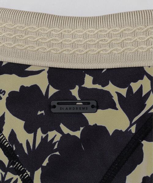 St ANDREWS（セントアンドリュース）の「【吸水速乾】COOLMAXシャドーボタニカルプリント半袖ポロシャツ (MENS)（ポロシャツ・メンズ・ベージュ/ホワイト・LL/L/M）」の13枚目の写真