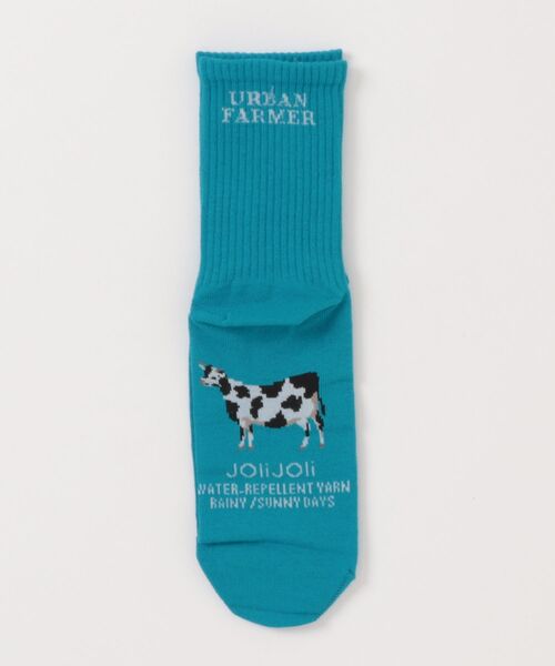 MILLION CARATS(ミリオンカラッツ)の「【撥水】JOliJOli レイニーサニーデイロゴソックス。雨の日も晴れの日も気分よく履ける、遊び心を添える刺繍入りクルーソックス。(ソックス/靴下・レディース・オフホワイト/ブルー/ブラック/ピンク/ブラウン・FREE)」の7枚目の写真