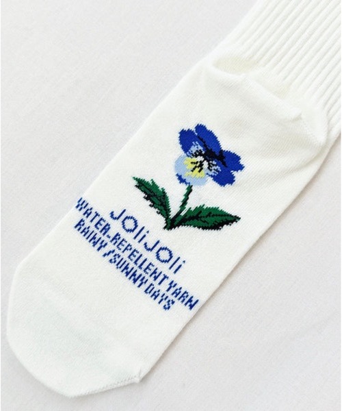 MILLION CARATS(ミリオンカラッツ)の「【撥水】JOliJOli レイニーサニーデイロゴソックス。雨の日も晴れの日も気分よく履ける、遊び心を添える刺繍入りクルーソックス。(ソックス/靴下・レディース・オフホワイト/ブルー/ブラック/ピンク/ブラウン・FREE)」の20枚目の写真