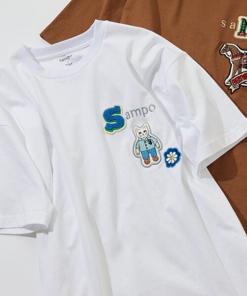 ear PAPILLONNER（イアパピヨネ）の「sampo×earコラボTシャツ《綿100％》（Tシャツ/カットソー・レディース・ホワイト/ブラック/ブラウン・FREE）」の2枚目の写真