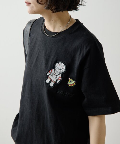 ear PAPILLONNER（イアパピヨネ）の「sampo×earコラボTシャツ《綿100％》（Tシャツ/カットソー・レディース・ホワイト/ブラック/ブラウン・FREE）」の18枚目の写真