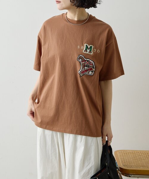 ear PAPILLONNER（イアパピヨネ）の「sampo×earコラボTシャツ《綿100％》（Tシャツ/カットソー・レディース・ホワイト/ブラック/ブラウン・FREE）」の11枚目の写真