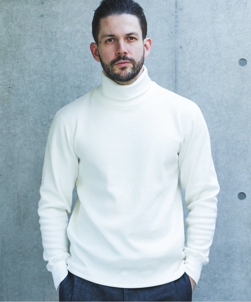 MR.OLIVE(ミスターオリーブ)の「HEAT THERMAL / STANDARD TURTLE NECK SHIRT /M263134(Tシャツ/カットソー・メンズ・オフホワイト/ブラック・MEDIUM/LARGE)」の3枚目の写真