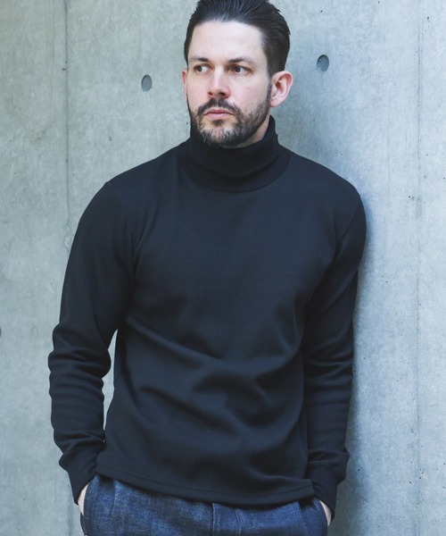 MR.OLIVE(ミスターオリーブ)の「HEAT THERMAL / STANDARD TURTLE NECK SHIRT /M263134(Tシャツ/カットソー・メンズ・オフホワイト/ブラック・MEDIUM/LARGE)」の6枚目の写真