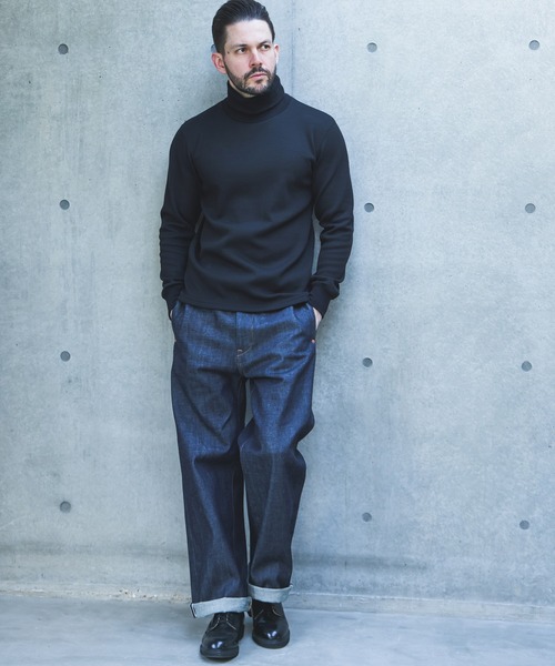 MR.OLIVE(ミスターオリーブ)の「HEAT THERMAL / STANDARD TURTLE NECK SHIRT /M263134(Tシャツ/カットソー・メンズ・オフホワイト/ブラック・MEDIUM/LARGE)」の7枚目の写真