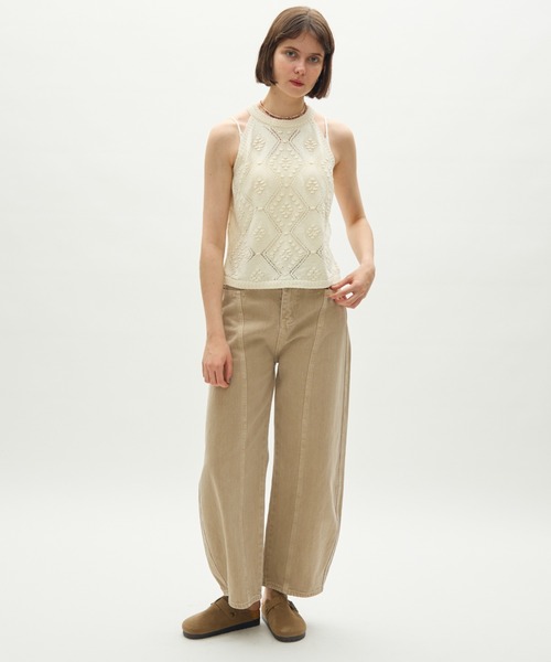full/fill.(フルフィル)の「halter neck knit tank / ホルターネックニットタンク(タンクトップ・レディース・レッド/アイボリー・FREE)」の11枚目の写真