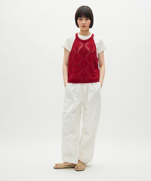 full/fill.(フルフィル)の「halter neck knit tank / ホルターネックニットタンク(タンクトップ・レディース・レッド/アイボリー・FREE)」の18枚目の写真