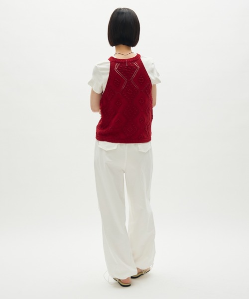 full/fill.(フルフィル)の「halter neck knit tank / ホルターネックニットタンク(タンクトップ・レディース・レッド/アイボリー・FREE)」の19枚目の写真