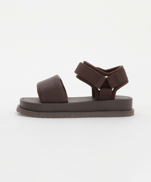 green label relaxing（グリーンレーベルリラクシング）の「パフィー フラット サンダル / キッズ 17cm-23cm（サンダル・キッズ・ブラック/ダークブラウン・18cm/21cm/23cm/20cm/19cm/22cm/17cm）」の2枚目の写真