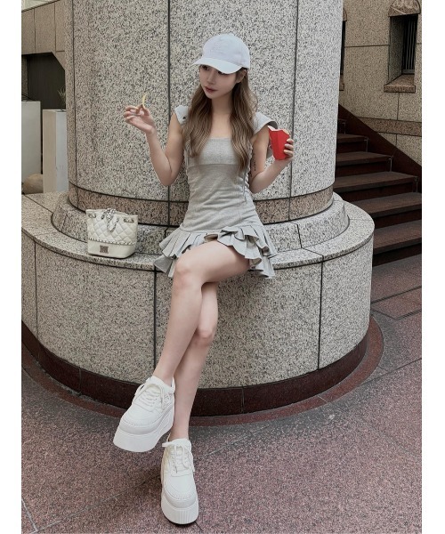 Darich(ダーリッチ)の「DDロゴキルティングスニーカー(スニーカー・レディース・ホワイト/ブラック・L/M/S/XS/XL)」の18枚目の写真