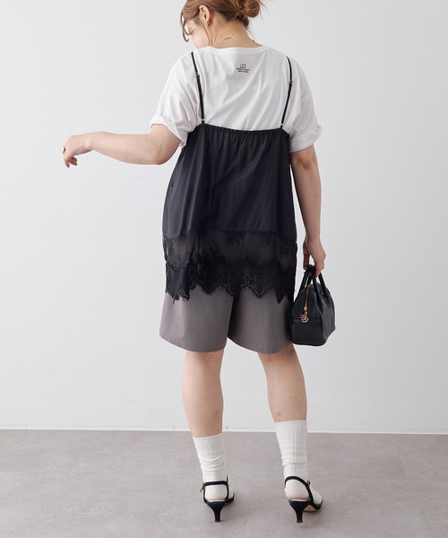 PUAL CE CIN(ピュアルセシン)の「ウエストドロスト1タックバミューダパンツ(その他パンツ・レディース・ブラック/グレー・FREE)」の9枚目の写真
