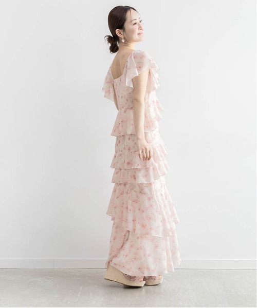 RANDA(ランダ)の「ラッフルフリルシフォンワンピース(ワンピース・レディース・ブラック/ピンク/ブルー・1/0)」の20枚目の写真