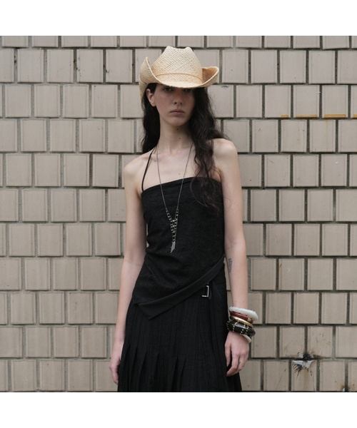 KUME(クメ)の「Paisley Lace Scarf Top, Black(Tシャツ/カットソー・レディース・その他・FREE)」の1枚目の写真