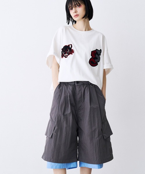 SeeSew(シーソー)の「【UNISEX】NEKOMATA SAGARA TEE 2.0/ネコマタさがら刺繍Tシャツ(Tシャツ/カットソー・メンズ・グレー/ブラック系その他/ホワイト/ブラック・L/M)」の18枚目の写真
