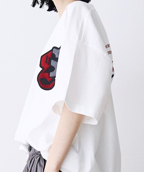 SeeSew(シーソー)の「【UNISEX】NEKOMATA SAGARA TEE 2.0/ネコマタさがら刺繍Tシャツ(Tシャツ/カットソー・メンズ・グレー/ブラック系その他/ホワイト/ブラック・L/M)」の20枚目の写真