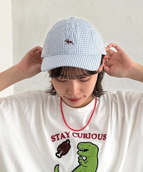POLOCHAMPS（ポロチャンプス）の「チェックキャップ（キャップ・レディース・ブルー/アイボリー/ブラック・FREE）」の3枚目の写真