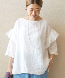 JOURNAL STANDARD LUXE（ジャーナルスタンダード　ラックス）の「60リネン スリーブフリルプル（シャツ/ブラウス）」