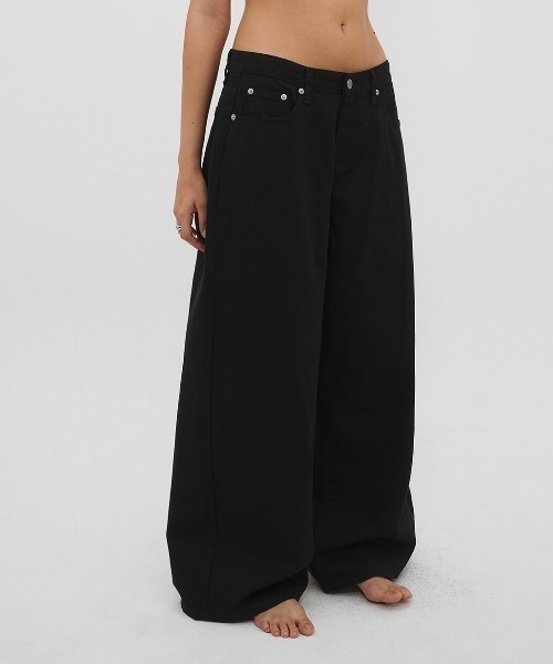 セール】[B-DENIM] LOW WIDE COTTON PANTS 056（その他パンツ