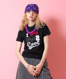a.p.o.v. クロップド丈Y2KマルチワッペンTシャツ(レディース)