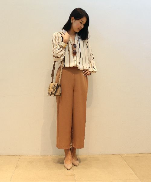 CROON A SONG（クルーンアソング）の「マルチストライプブラウス（シャツ/ブラウス・レディース・ベージュ/レッド・FREE）」の10枚目の写真