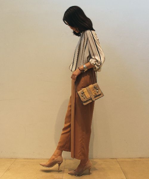 CROON A SONG（クルーンアソング）の「マルチストライプブラウス（シャツ/ブラウス・レディース・ベージュ/レッド・FREE）」の9枚目の写真