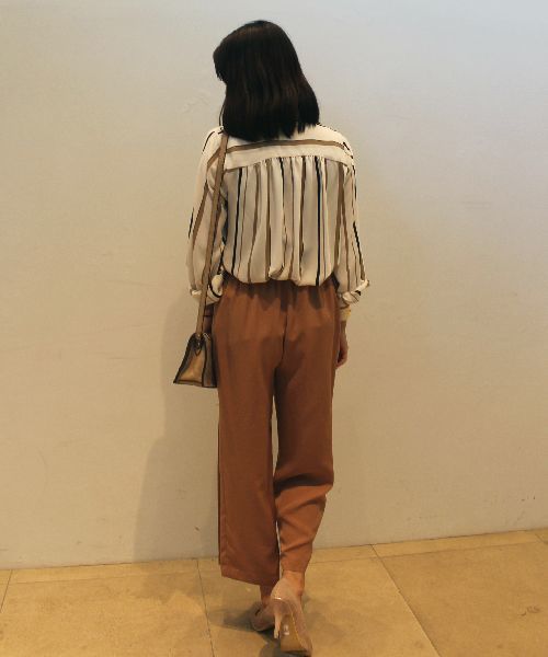 CROON A SONG（クルーンアソング）の「マルチストライプブラウス（シャツ/ブラウス・レディース・ベージュ/レッド・FREE）」の8枚目の写真