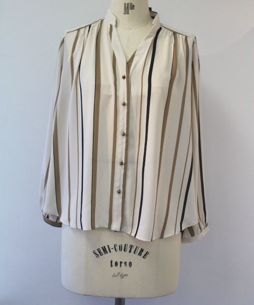 CROON A SONG（クルーンアソング）の「マルチストライプブラウス（シャツ/ブラウス・レディース・ベージュ/レッド・FREE）」の21枚目の写真