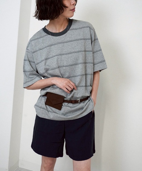 gossara(ゴサラ)の「【柔らかな着心地】ボーダーBIG T(Tシャツ/カットソー・レディース・ホワイト/グレー・FREE)」の10枚目の写真
