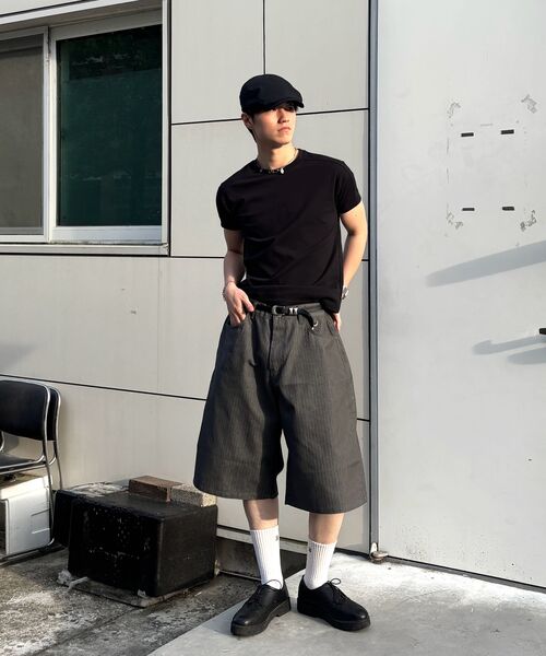 XERO（ゼロ）の「ヘリンボーンDリングオーバークリーンデニムショーツ[カーキグレー]（デニムパンツ・レディース・その他・LARGE/MEDIUM/X-LARGE）」の6枚目の写真