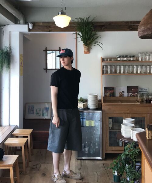 XERO（ゼロ）の「ヘリンボーンDリングオーバークリーンデニムショーツ[カーキグレー]（デニムパンツ・レディース・その他・LARGE/MEDIUM/X-LARGE）」の8枚目の写真