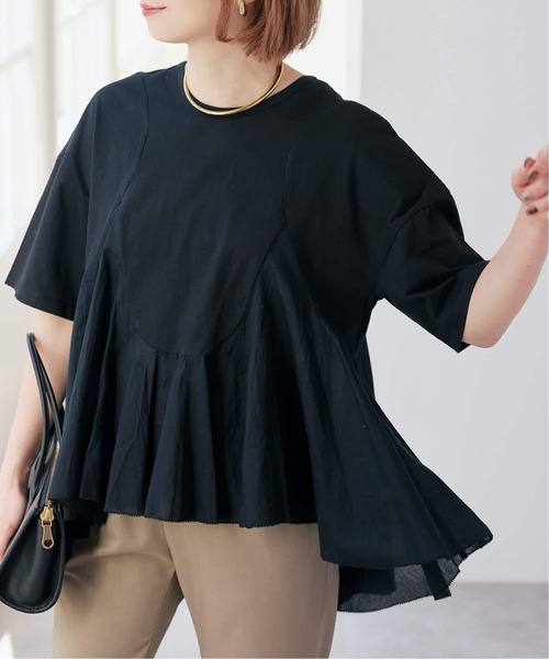 一部店舗+WEB限定 / 追加》AAYUSHI / アユーシ ペプラムラッフルT