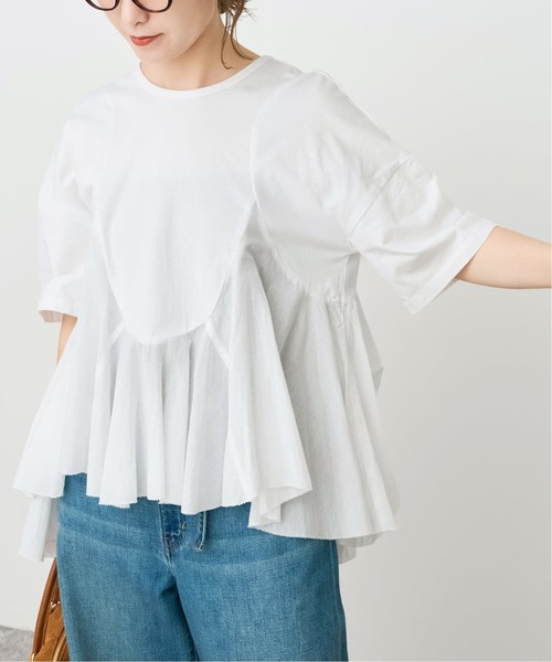 Spick & Span(スピックアンドスパン)の「《一部店舗+WEB限定 / 追加》AAYUSHI / アユーシ ペプラムラッフルTシャツ(Tシャツ/カットソー・レディース・ブラック/ホワイト・FREE)」の13枚目の写真