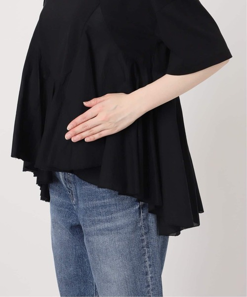 Spick & Span(スピックアンドスパン)の「《一部店舗+WEB限定 / 追加》AAYUSHI / アユーシ ペプラムラッフルTシャツ(Tシャツ/カットソー・レディース・ブラック/ホワイト・FREE)」の22枚目の写真