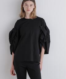 BORDERS at BALCONY/ボーダーズアットバルコニー】PEPLUM WRAP TEE