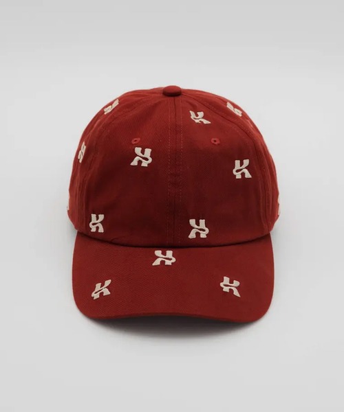 Knuth Marf（クヌースマーフ）の「【Knuth Marf】復刻別注 K logo cap クヌースマーフ ロゴ刺繍 キャップ コットン100％（キャップ・レディース・ブラック/レッド・FREE）」の16枚目の写真
