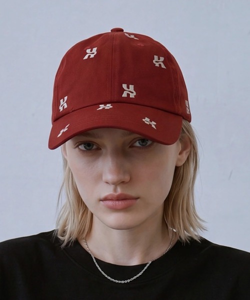 Knuth Marf（クヌースマーフ）の「【Knuth Marf】復刻別注 K logo cap クヌースマーフ ロゴ刺繍 キャップ コットン100％（キャップ・レディース・ブラック/レッド・FREE）」の22枚目の写真