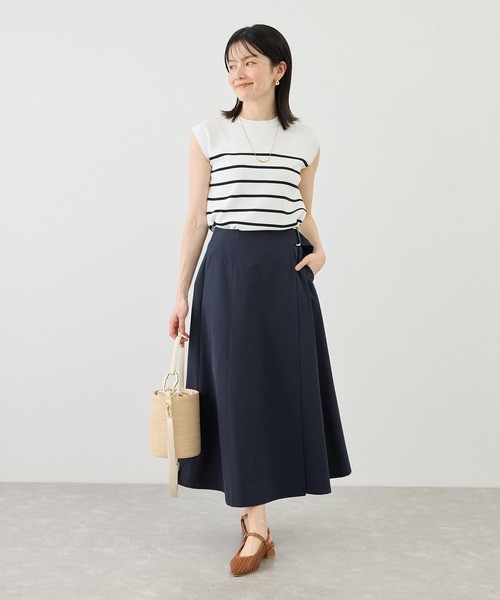 ROPE' PICNIC(ロペピクニック)の「ラップ風スカート(スカート・レディース・オフホワイト/ネイビー/カーキ・M/S)」の7枚目の写真