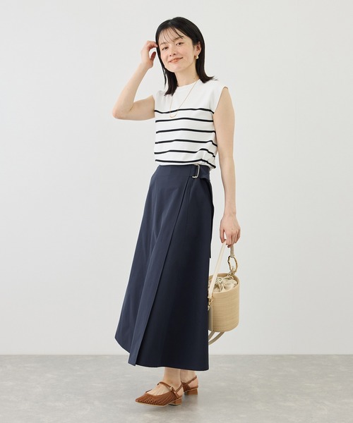 ROPE' PICNIC(ロペピクニック)の「ラップ風スカート(スカート・レディース・オフホワイト/ネイビー/カーキ・M/S)」の8枚目の写真