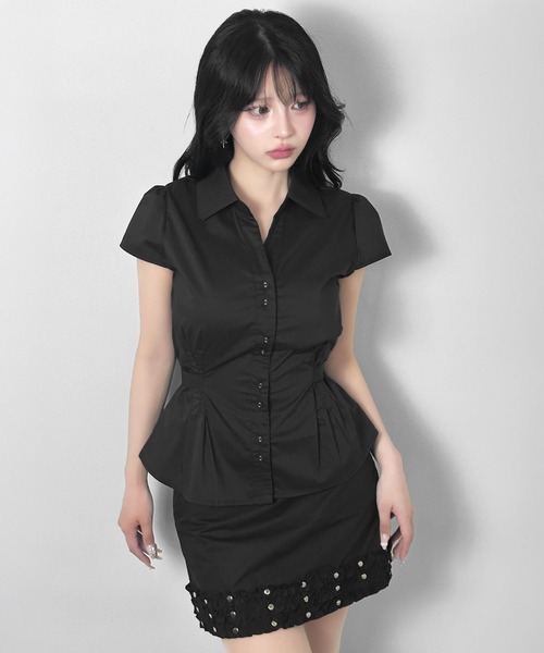 FOLLOWIN(フォロウィン)の「【3COLOR】フィットラインシャツブラウス(シャツ/ブラウス・レディース・ブラック/ホワイト/ブルー・FREE)」の22枚目の写真