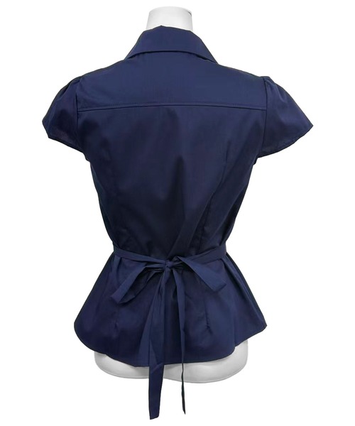 FOLLOWIN(フォロウィン)の「【3COLOR】フィットラインシャツブラウス(シャツ/ブラウス・レディース・ブラック/ホワイト/ブルー・FREE)」の5枚目の写真