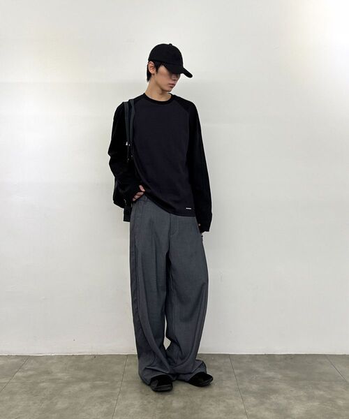 MISEKISEOUL MEN(ミセキソウルメンズ)の「Two-tone raglan long sleeve BLACK(Tシャツ/カットソー・メンズ・その他・1/2/3)」の7枚目の写真