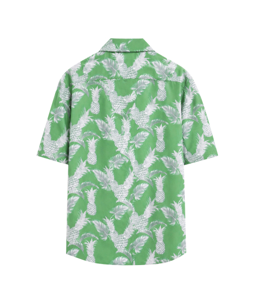 THESHIRTHOUSE（ザシャツハウス）の「ハワイアンシャツ パイナップル ライトグリーン メンズ レディース（シャツ/ブラウス・メンズ・ライトグリーン・1/2/3）」の2枚目の写真