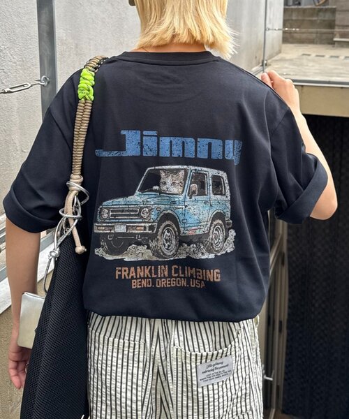 Franklin Climbing(フランクリンクライミング)の「【Franklin Climbing×JIMNY】CATグラフィックTee(Tシャツ/カットソー・メンズ・ホワイト/ブラック/ベージュ・MEDIUM/LARGE)」の2枚目の写真