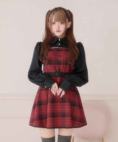 Pal elfy パルエルフィー シアーチェックボウタイワンピース ホビ垢 108762761_19_d_500.jpg