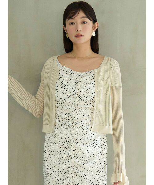 LAGUNAMOON(ラグナムーン)の「ドットギャザースクエアネックワンピース 【夏服】【半袖】(ワンピース・レディース・ホワイト/ラベンダー・MEDIUM/SMALL)」の11枚目の写真