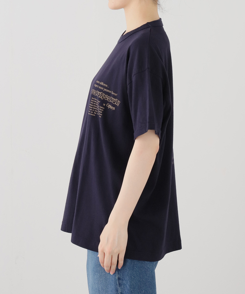 Ophrys(オフリス)の「Ophrys/オフリス PeanutPeanut Tee OP26SS02(Tシャツ/カットソー・レディース・ネイビー/ホワイト・FREE)」の3枚目の写真