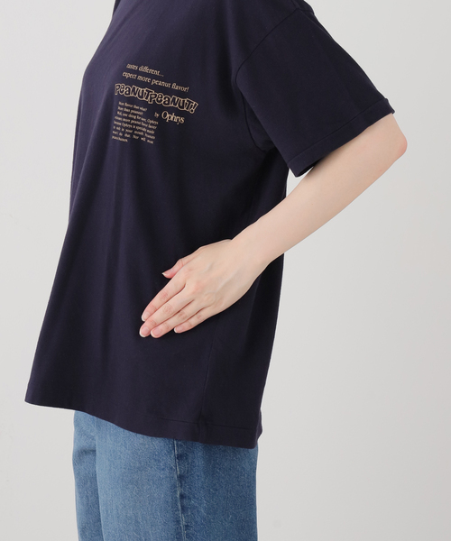 Ophrys(オフリス)の「Ophrys/オフリス PeanutPeanut Tee OP26SS02(Tシャツ/カットソー・レディース・ネイビー/ホワイト・FREE)」の6枚目の写真